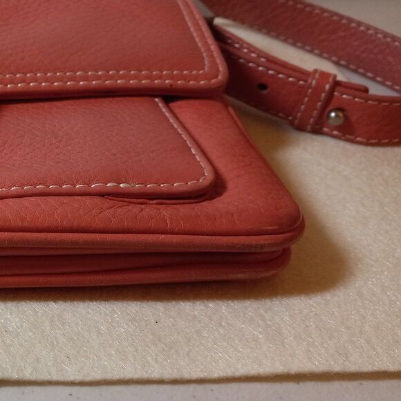 Talbot's Pink Mini Leather bag Cottagecore Grandmacore - Picture 3 of 8